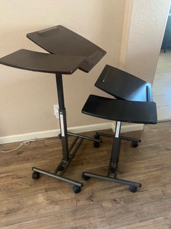 Two Standing Computer Desks (Adjustable)