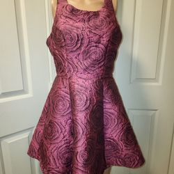 Dress Purple/plum Color Size Large With Back Zipper By Aqua Bloomingdales Pick Up Info In Description 