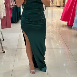 Emerald Green formal Dress / Gown -$25