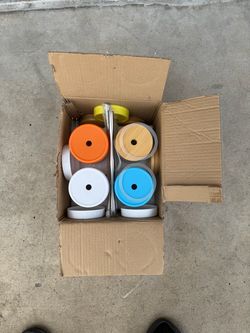 Mason Jar Lids with Straw Holes Set