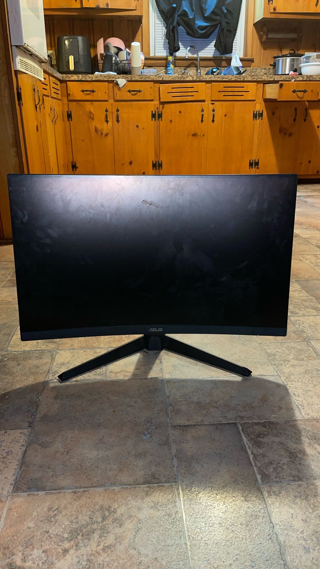Black Asus Covered Monitor