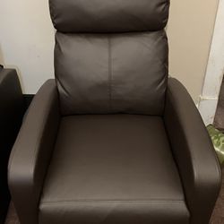 (2) Faux Leather Mid Sized Recliners
