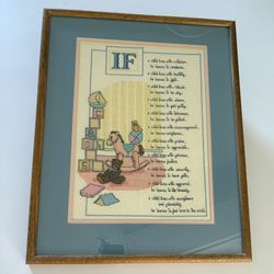 “If A Child Lives With…” Poem, Cross Stitched
