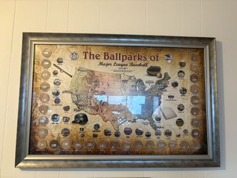 Beautiful Framed Pic with Dirt from all 30 MLB Ballparks