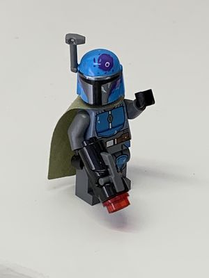Photo Lego Star Wars Blue Helmet Mandolorian. New.
