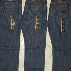 LOT OF 3 ARIAT FR M4 LOW RISE BOOT CUT MEN'S WORK JEANS SIZE 38X36