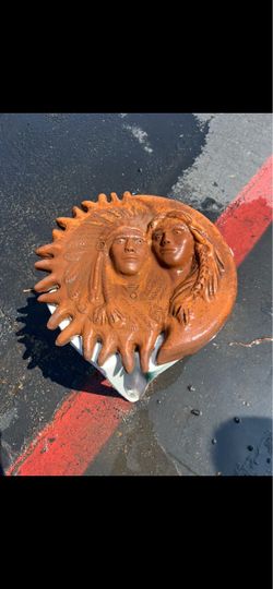 Native American Relief Plaque Wall Decor