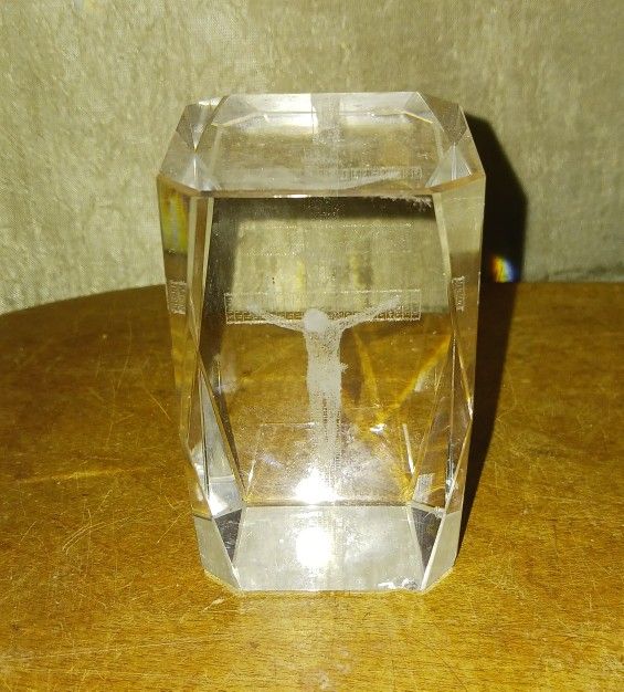 Jesus Clear Glass Paperweight