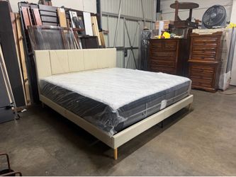 King bed frame and mattress $349