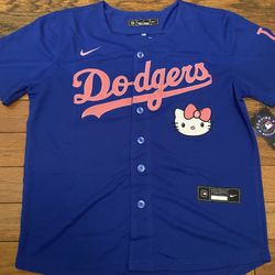 New youth Blue hello kitty shohei Ohtani Los Angeles dodgers Jersey