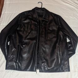 Men's XL Cole Haan Black Lambskin Leather Jacket