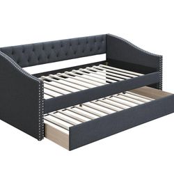 Brand New Gray Or Biege Linen Twin Twin Daybed