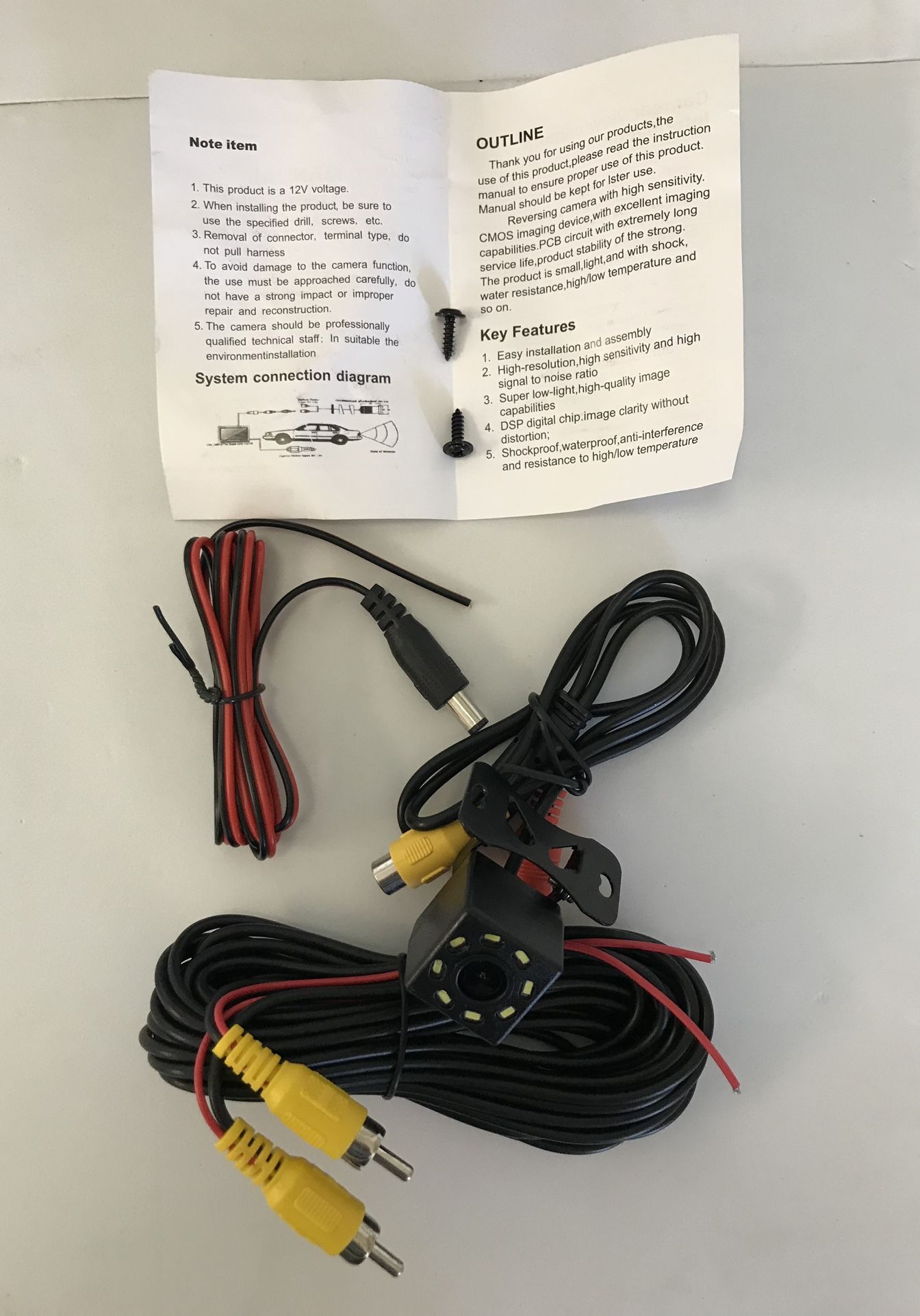 Back up camera 8LED with all wires brand new use with any screen stereo. Be safe keep everyone safe see behind your car.🔥$10🔥only .