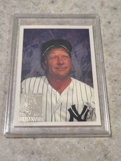 1996 Topps Mickey Mantle Commemorative baseball card.
