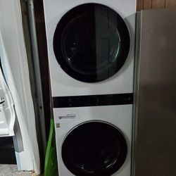 LG tower  washer and dryer new open box  220 volt $1299