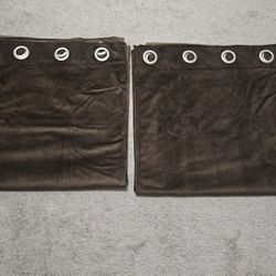 Curtains 118" ×118" - 2 Panels Brown Blackout Window, Used 3 month and Like a New 