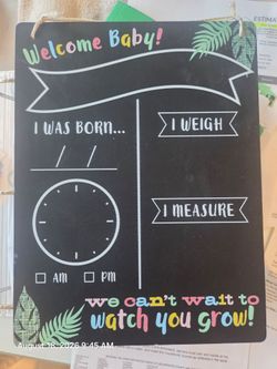 Welcome baby sign