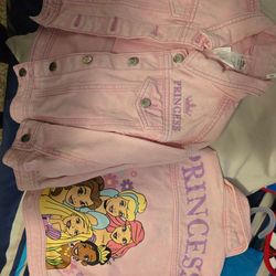 Toddler Girl Princess Pink Denim Jacket size 3