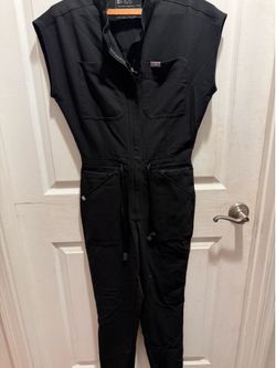 FIGS brand ScrubJumpsuit in Black, size XXSmall