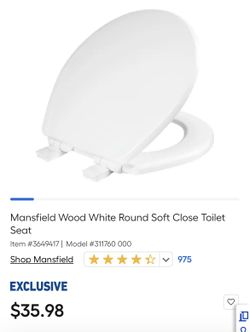 Mansfield Round Toilet Seat Model # - (contact info removed) White.