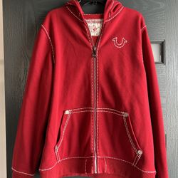 Red True Religion Hoodie