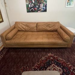 Article Tan Leather Sofa 