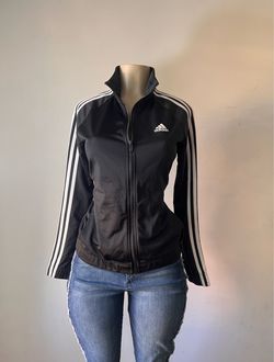 Adidas Unisex Black & White Track Jacket