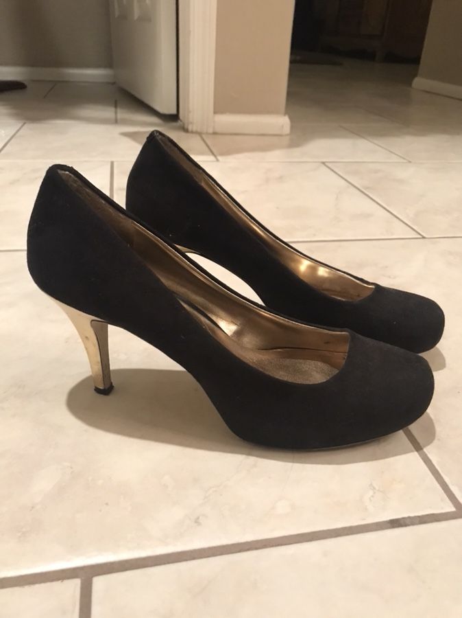 Black & Gold Heels Size 11M