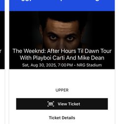 The Weeknd Ticket For Sale 