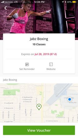 Jabz Boxing class for women Groupon 10 classes