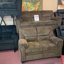 💥HUGE Blowout Furniture Sale!💥 Brand New Sofa Loveseat Set! $50 Down Takes It Home Today!