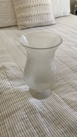 Clear Textured Glass Vase