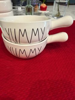 New Rae Dunn YUMMY Soup Bowls Set of 2