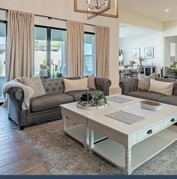 Chesterfield Gray Style Sofas