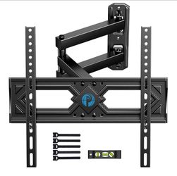 Pipishell Full Motion TV Wall Mount for 26-65 Inch Flat Curved TVs, Heavy Duty Single Articulating Arms, Corner TV Mount Up to VESA 400x400mm and 77lb