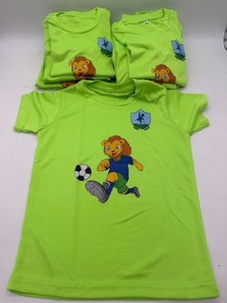Set of 15 pcs Sirem Soccer Kids Pack Soccer Shirts Neon Green Lion Youth Siz U11