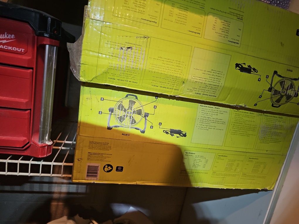 Ryobi 14 In. Canno. Wire Less Fan