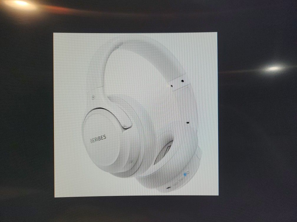 White Bluetooth Over Ear Headphones, 65 Hour Playtime Built In Mic 5.3 Bluetooth