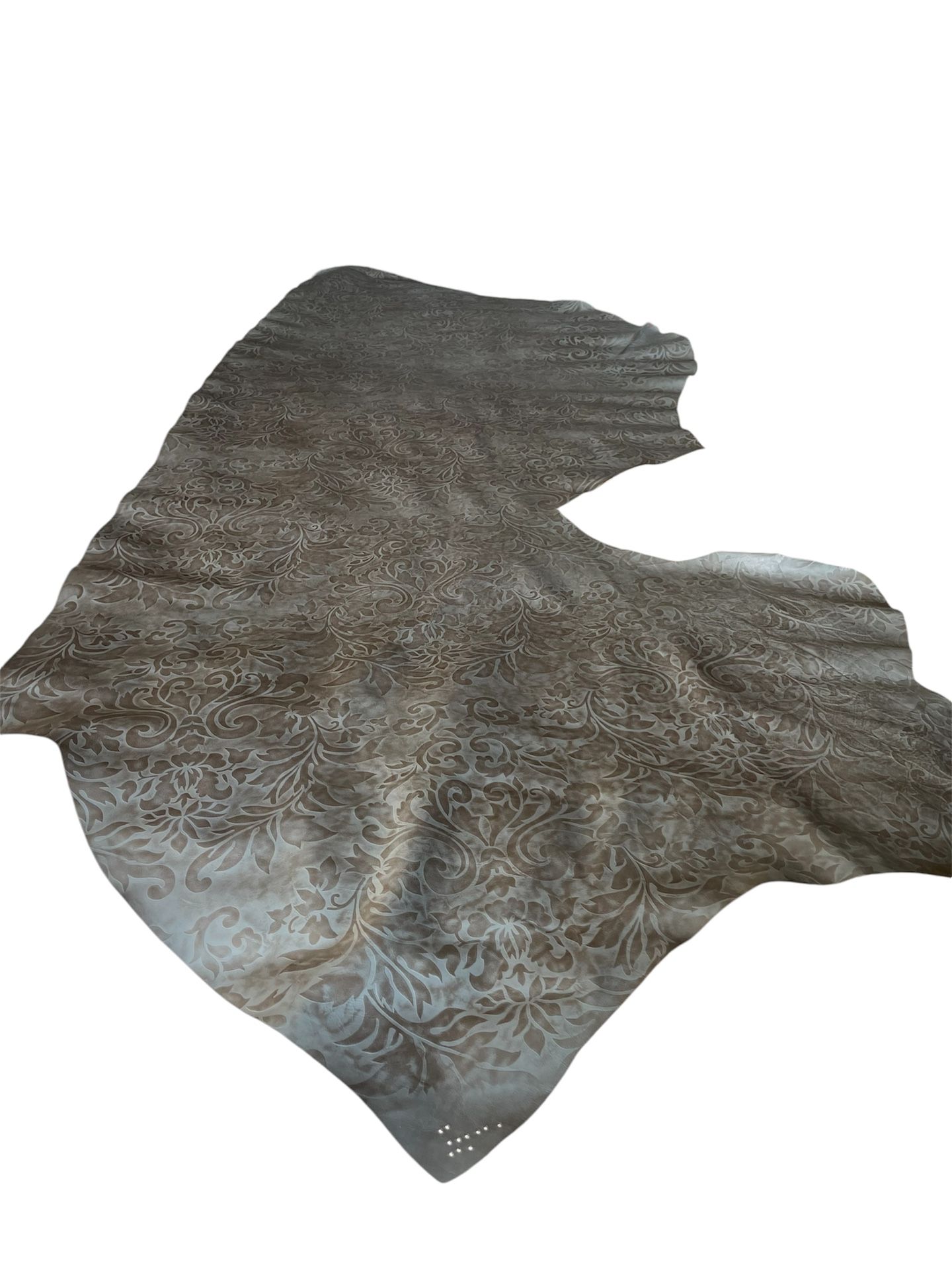 Vintage Rare Edelman Leather - New Impressions Damask Mirage, 12 Sq Ft+