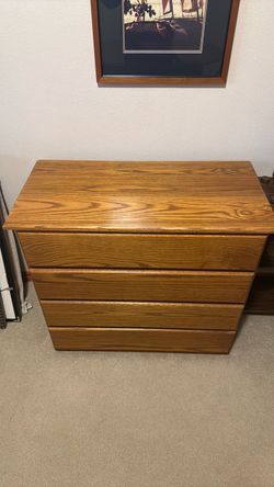 4-Drawer Wood Dresser Chest