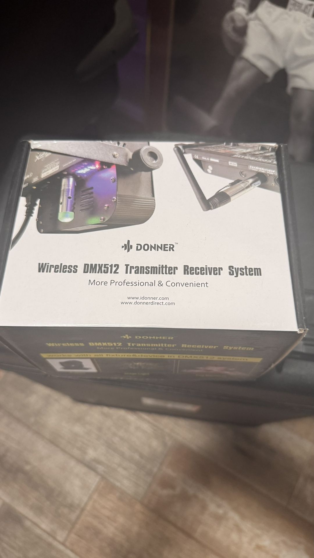 Donner DMX512 Wireless DMX Controller Wireless DMX Dfi 2.4G 7 Receivers with Built-in Battery & Light Dome & 1 Transmitter for LED Stage Disco Party B