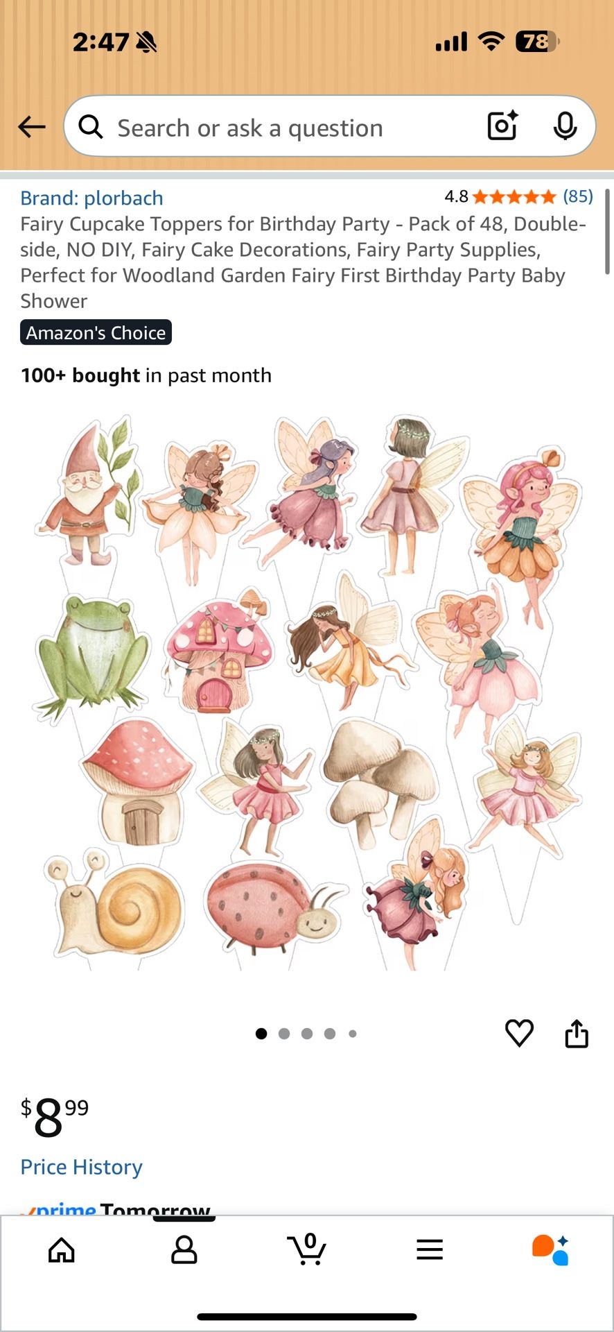 Fairy Cupcake Toppers