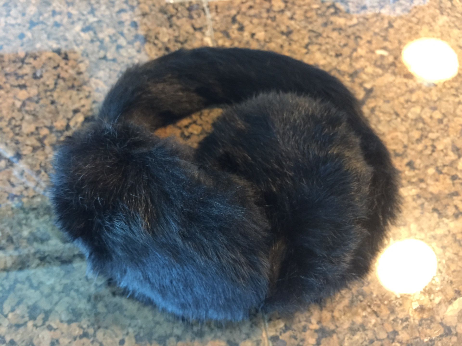 Rabbit black rabbit fur ear muffs