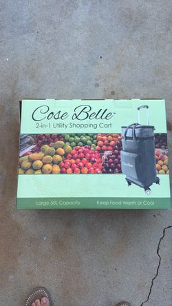 Rolling shopping cart insulated