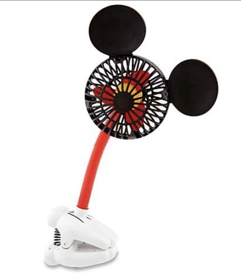 Disney Parks Exclusive Mickey Ears Stroller Clip Fan - Battery Powered