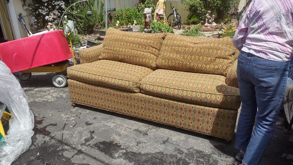 Ethan Allen Convertible Sleeper Sofa Couch