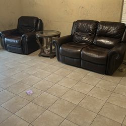 Leather Recliner sofa 2 + 1