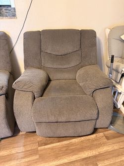 Recliner that rocks and reclining love seat