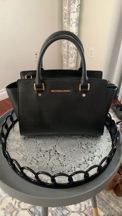 Michael Kors Black Saffiano Leather Satchel