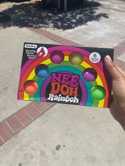 NeeDoh Rainbow Groovy Glob Set – 6 Pack
